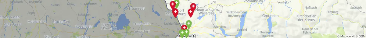 Kartenansicht für Apotheken-Notdienste in der Nähe von Sankt Georgen bei Salzburg (Salzburg-Umgebung, Salzburg)